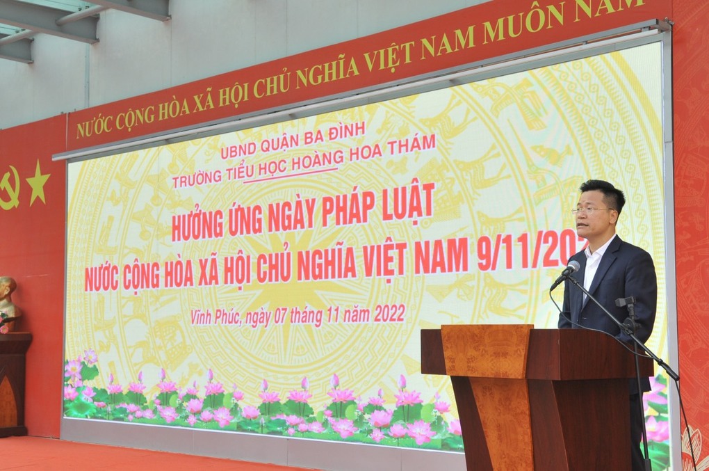 Trường Mầm Non Tuổi Hoa tham dự chường trình hưởng ứng “Ngày Pháp luật nước CHXHCN Việt Nam năm 2022”