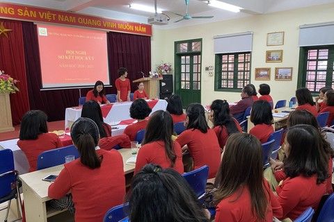 Trường Mầm Non Tuổi Hoa tổ chức Thành công " Hội nghị sơ kết học kỳ I Năm học 2020-2021